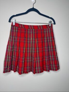 Zara Kids Girls Colorful Plaid Pleated Skirt Academia  Preppy Size 13-14 Uniform